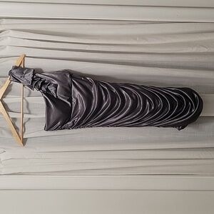 Ruby Rox Ruched Cocktail Dress - Medium, Dark Gray